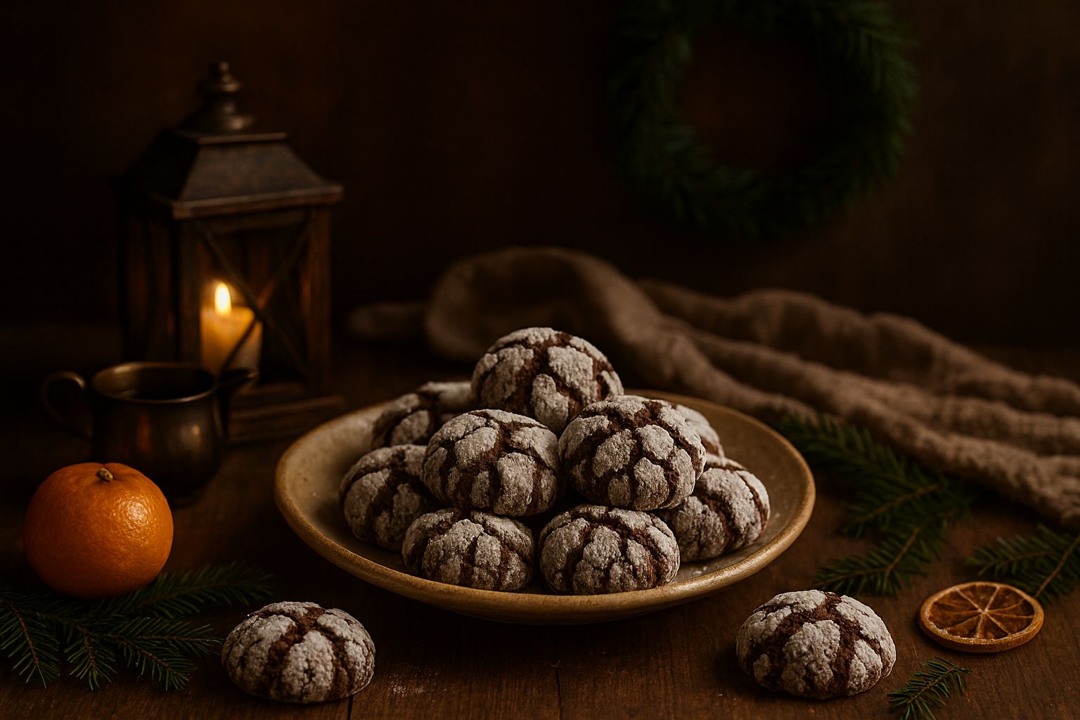 Çikolatalı Portakallı Crinkle Cookies: Kışın Küçük Mutlulukları